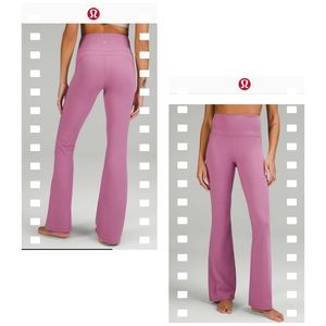 Lululemon Groove Super-High-Rise Flared Pant Nulu Velvet Dust size 6 NWT